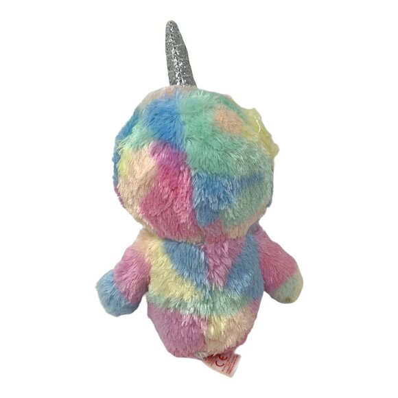 TY Beanie Boos COOPER Unicorn Sloth Glitter Eyes 6 in Boo Toy Plush Rainbow - Picture 3 of 7